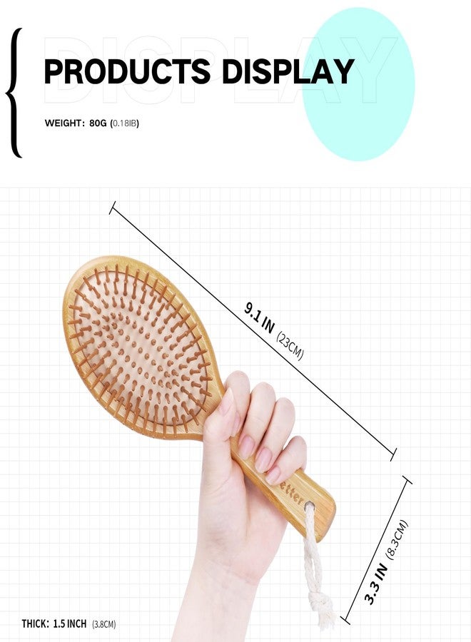 Combetter Bamboo Hair Brush, Natural Brush to Soften&Improves Hair Texture - Soothing Massage to Improve Dandruff Eco-Friendly Comb for All Hair Types - Image 5